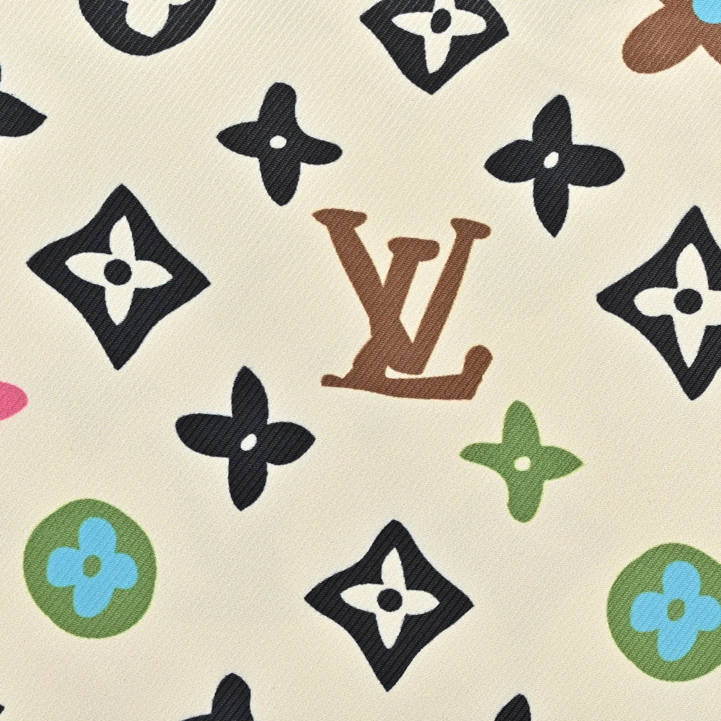 Louis Vuitton/Louis Vuitton collaboration printed mulberry silk short-sleeved shirt